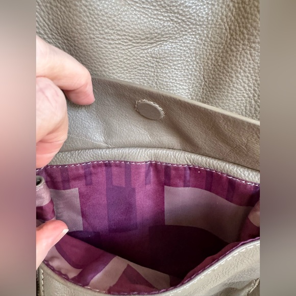 Kooba Everette Taupe Soft Leather Tote Handbag w Front Pocket. 16” by 13” by 3” - Picture 7 of 10